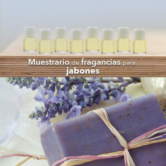 Muestrario fragancias para jabones - 8 Pz