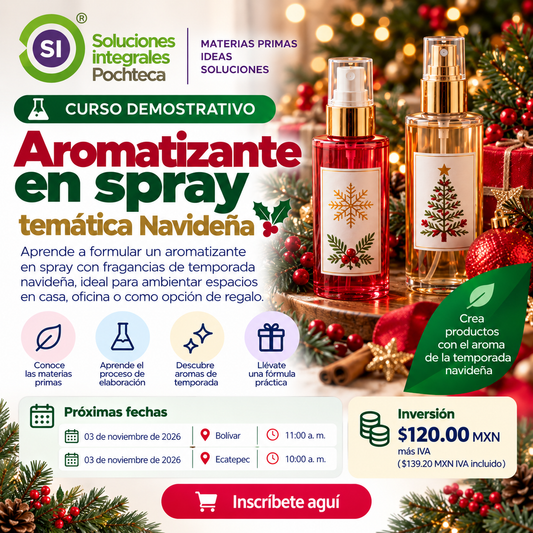 Curso Presencial: Elaboración de Suavizante de Telas con Encapsuladores de Aroma | Curso Presencial | Sucursal: Oriente